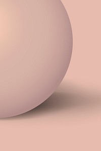 Rose gold background, 3D sphere shape in pastel design psd