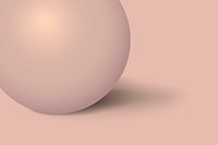 Rose gold background, 3D sphere shape in pastel design vector