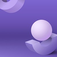 Purple abstract background, geometric shape in 3D