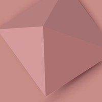 Pink pyramid background, 3D geometric shape vector