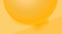 Yellow 3D sphere HD wallpaper, geometric shape vector