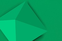 Green pyramid background, geometric 3D rendered shape