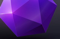 Purple prism background, shiny 3D rendered shape