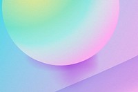 Holographic pastel background, rainbow 3D rendered sphere