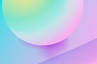 Holographic pastel background, rainbow 3D rendered sphere vector