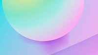 3D holographic pastel HD wallpaper, rainbow sphere vector