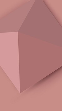 Pink pyramid iPhone wallpaper, 3D geometric shape