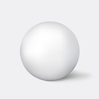 Geometric sphere shape, 3D rendering in white vector