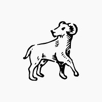 Vintage goat clipart, animal icon illustration in black