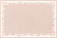 Vintage lace frame background, pink crochet design