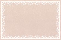 Vintage lace frame background, pink crochet design psd