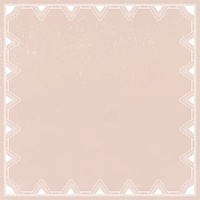 Lace frame background, cream vintage fabric design vector