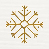 Winter snowflake sticker, Christmas doodle in creative design vector