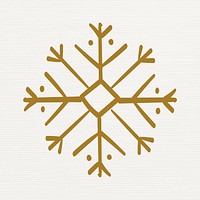 Winter snowflake element, Christmas doodle in creative design