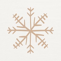 Winter snowflake sticker, Christmas doodle in creative design psd