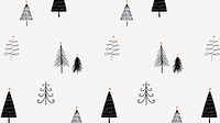 Christmas pattern desktop wallpaper, festive winter doodle background