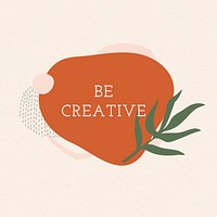 Be creative template memphis badge shape, graphic design sticker, vector
