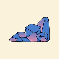 Abstract mineral doodle art, gradient graphic
