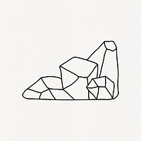 Rock pile abstract doodle illustration vector