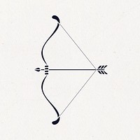 Zodiac sign Sagittarius collage element vector, black and white design