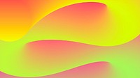 3D abstract HD wallpaper, yellow gradient liquid shapes