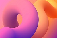 Colorful abstract background, pink 3D fluid shapes psd