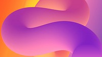 3D shapes desktop wallpaper, purple abstract gradient liquid shapes vector