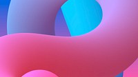 3D abstract desktop wallpaper, pink gradient liquid shapes