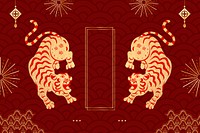 Tiger new year background, Chinese horoscope vector