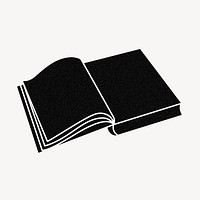 Black book clipart, education illustration vector