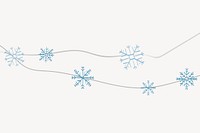 Blue snowflakes background, Christmas winter bunting vector