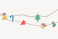 Christmas background, colorful festive bunting vector