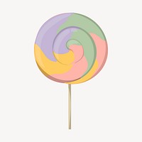 Swirl lollipop, cute cartoon illustration