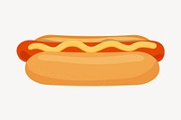 Hotdog clipart, cute cartoon illustration psd