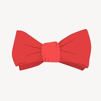 Red bow, cute cartoon illustration