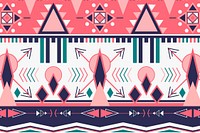 Pink tribal seamless pattern background vector