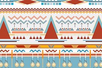 Colorful tribal seamless pattern background vector