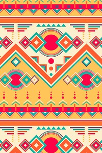 Seamless pattern, tribal background vector, colorful design