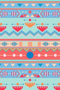 Aesthetic tribal background, seamless pattern vector, pastel fabric