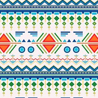 Tribal pattern, seamless background vector, colorful design