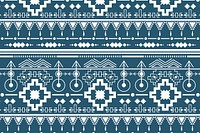 Ethnic blue background, seamless pattern vector