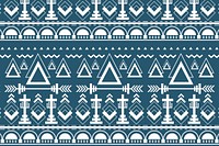 Tribal seamless pattern, blue background vector