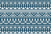 Tribal seamless pattern, blue background vector