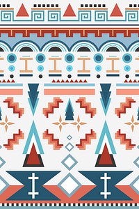 Ethnic geometric background, seamless pattern vector