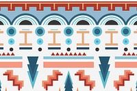 Native American seamless pattern background vector, colorful fabric