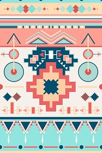 Tribal Aztec background, ethnic pattern vector, pastel textile