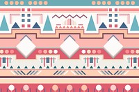 Native American background pattern, pastel ethnic vector