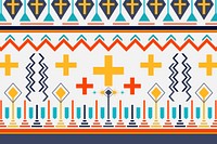 Tribal pattern background vector, colorful seamless design