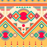 Colorful tribal seamless pattern background vector