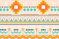 Pastel seamless ethnic pattern background vector